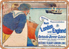 1890 Belgian State Railways to London and England Vintage Ad - Metal Sign