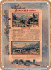 1890 Achensee Railway Timetable Remarks Vintage Ad - Metal Sign