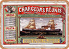 1887 Chargeurs Reunis French Steam Navigation Company Brazil. Plata Parana Vintage Ad - Metal Sign