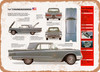 1960 Ford Thunderbird Spec Sheet - Rusty Look Metal Sign