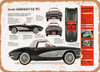 1961 Chevrolet Corvette Spec Sheet - Rusty Look Metal Sign