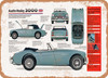 1964 Austin-Healey 300 MkIII Spec Sheet - Rusty Look Metal Sign