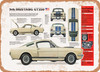 1966 Shelby Mustang GT350 Spec Sheet - Rusty Look Metal Sign