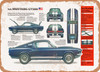 1967 Shelby Mustang GT500 Spec Sheet - Rusty Look Metal Sign
