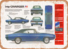 1968 Dodge Charger 440 Spec Sheet - Rusty Look Metal Sign