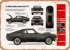 1969 Ford Mustang Boss 429 Spec Sheet - Rusty Look Metal Sign