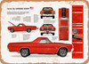 1970 Chevrolet El Camino SS 454 Spec Sheet - Rusty Look Metal Sign