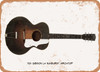 1931 Gibson L4 Sunburst Archtop Pencil Drawing - Rusty Look Metal Sign