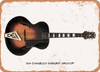 1934 D'Angelico Sunburst Archtop Pencil Drawing - Rusty Look Metal Sign