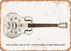 1935 National Don Style 1 Custom Nickel-Plated Resonator Pencil Drawing - Rusty Look Metal Sign