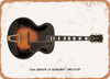 1936 Gibson L5 Sunburst Archtop Pencil Drawing - Rusty Look Metal Sign