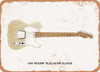 1955 Fender Telecaster Blonde Pencil Drawing - Rusty Look Metal Sign