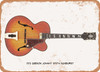 1972 Gibson Johnny Smith Sunburst Pencil Drawing - Rusty Look Metal Sign