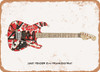 2007 Fender EVH Frankenstrat Pencil Drawing - Rusty Look Metal Sign