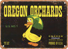 Oregon Orchards Brand Medford Oregon Pears - Rusty Look Metal Sign