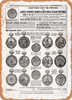 1902 Sears Catalog Watches Page 62 - Rusty Look Metal Sign