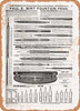 1902 Sears Catalog Gold Pens Page 109 - Rusty Look Metal Sign