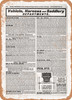 1902 Sears Catalog Vehicle Department Page 362 - Rusty Look Metal Sign