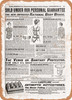 1902 Sears Catalog Women's Sanitary Protectors Page 457 - Rusty Look Metal Sign