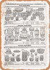 1902 Sears Catalog Glassware Page 635 - Rusty Look Metal Sign