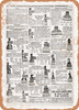 1902 Sears Catalog Hatchets Page 698 - Rusty Look Metal Sign