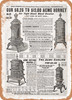 1902 Sears Catalog Heaters Page 812 - Rusty Look Metal Sign