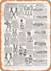 1902 Sears Catalog Men's Suspenders Page 861 - Rusty Look Metal Sign