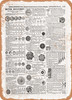 1902 Sears Catalog Buttons Page 1075 - Rusty Look Metal Sign