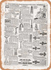 1902 Sears Catalog Straps Page 1076 - Rusty Look Metal Sign