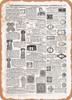 1902 Sears Catalog Collars Page 1093 - Rusty Look Metal Sign