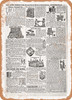 1902 Sears Catalog Toys and Games Page 1104 - Rusty Look Metal Sign