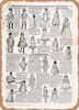 1902 Sears Catalog Children's Apparel Page 1125 - Rusty Look Metal Sign