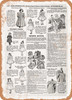 1902 Sears Catalog Children's Apparel Page 1126 - Rusty Look Metal Sign
