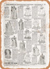 1902 Sears Catalog Children's Apparel Page 1127 - Rusty Look Metal Sign
