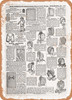 1902 Sears Catalog Children's Apparel Page 1129 - Rusty Look Metal Sign