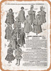 1902 Sears Catalog Children's Apparel Page 1136 - Rusty Look Metal Sign