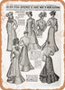 1902 Sears Catalog Women's Apparel Page 1140 - Rusty Look Metal Sign
