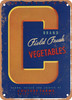 C Brand Vegetables - Rusty Look Metal Sign