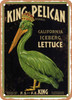 King Pelican Vegetables - Rusty Look Metal Sign