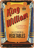 King William Centerville Vegetables - Rusty Look Metal Sign