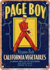 Page Boy San Jose Vegetables - Rusty Look Metal Sign