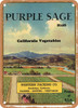 Purple Sage Vegetables - Rusty Look Metal Sign