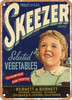 Skeezer Salinas Vegetables - Rusty Look Metal Sign