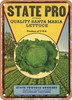 State Pro Santa Maria Lettuce - Rusty Look Metal Sign