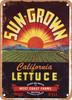 Sun-Grown Watsonville Vegetables - Rusty Look Metal Sign