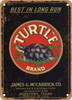 Turtle Robstown Texas Vegetables - Rusty Look Metal Sign