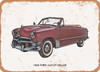 1950 Ford Custom Deluxe Pencil Sketch - Rusty Look Metal Sign