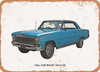 1966 Chevrolet Nova SS Pencil Sketch  - Rusty Look Metal Sign