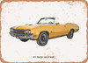1971 Buick GS Stage 1 Pencil Sketch - Rusty Look Metal Sign