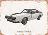 1971 Dodge Charger RT Pencil Sketch - Rusty Look Metal Sign